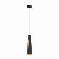 Подвесной светильник Faro 64172 PLUMA Black and gold pendant lamp, 6 Вт, 450 лм, 3000K