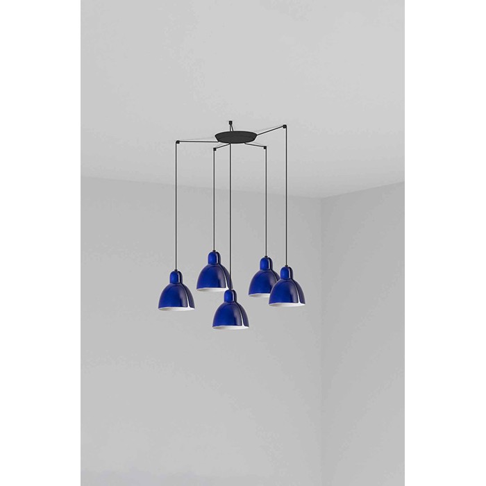Люстра Faro 64255-115-5L Venice 5L Cobalt blue pendant lamp