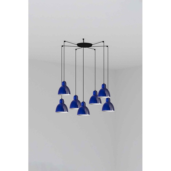Люстра Faro 64255-115-7L Venice 7L Cobalt blue pendant lamp