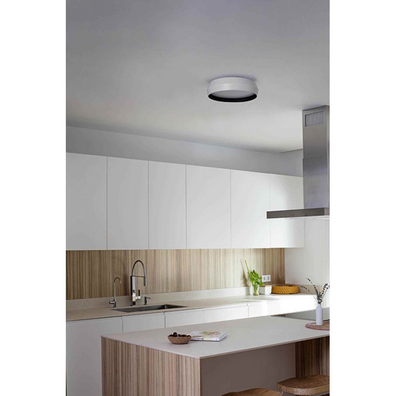Потолочный светильник Faro 64278 SHOKU 350 White/black wall/ceiling lamp, 24 Вт, 2700K