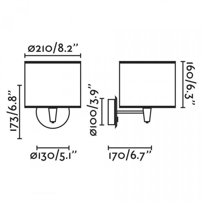 Бра Faro 64307-47 MAMBO Black/rattan wall lamp