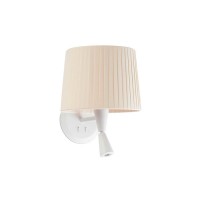 Бра Faro 64308-35 SAMBA White/ribbon beige wall lamp with reader