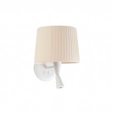 Бра - Faro 64308-35 SAMBA White/ribbon beige wall lamp with reader
