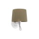Бра - Faro 64308-37 SAMBA White/Ribbon green wall lamp with reader