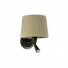 Бра - Faro 64309-37 SAMBA Black/ribbon green wall lamp with reader