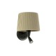 Бра - Faro 64309-37 SAMBA Black/ribbon green wall lamp with reader