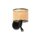 Бра - Faro 64309-47 MAMBO Black/rattan wall lamp with reader