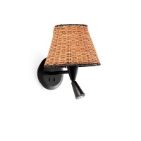 Бра Faro 64309-71 SUMBA Black/rattan table lamp with reader
