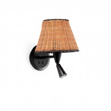 Бра - Faro 64309-71 SUMBA Black/rattan table lamp with reader