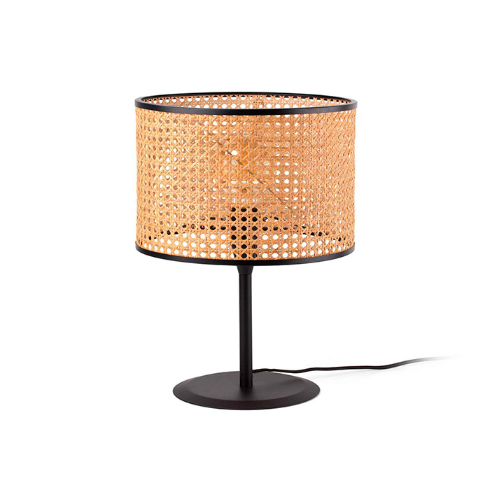 Настільна лампа Faro 64311-48 MAMBO Black/rattan table lamp