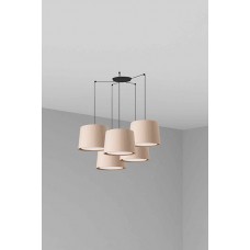 Люстра - Faro 64314-44-5L SAMBA 5L Black/beige pendant lamp