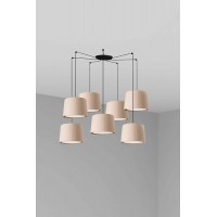 Люстра - Faro 64314-44-7L SAMBA 7L Black/beige pendant lamp