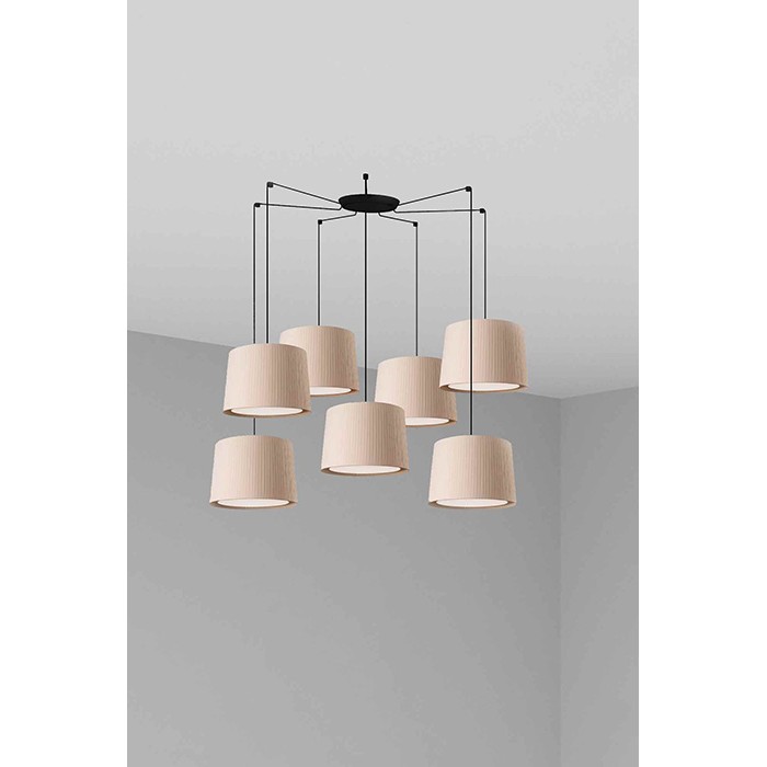 Люстра - Faro 64314-44-7L SAMBA 7L Black/beige pendant lamp