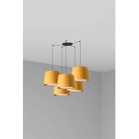 Люстра Faro 64314-45-5L SAMBA 5L Black/yellow pendant lamp