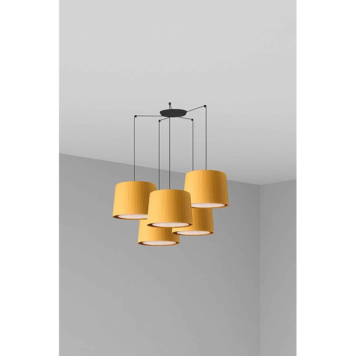 Люстра Faro 64314-45-5L SAMBA 5L Black/yellow pendant lamp