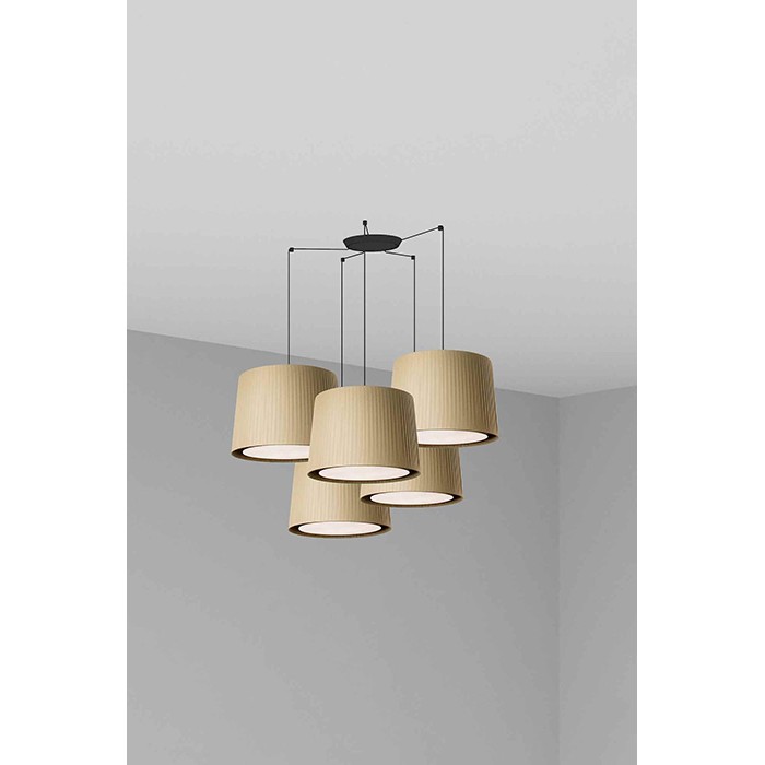 Люстра Faro 64314-46-5L SAMBA 5L Black/green pendant lamp