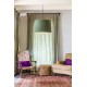 Подвесной светильник Faro 64314-46 SAMBA Black/ribbon green pendant lamp ?450