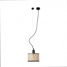 Подвесной светильник Faro 64314-47 MAMBO 210 Black/rattan pendant lamp