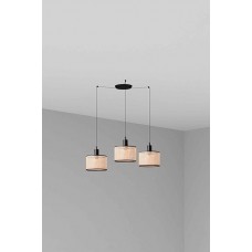 Люстра - Faro 64314-47-3L MAMBO 210 3L Black/Rattan Pendant Lamp