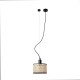 Подвесной светильник Faro 64314-47 MAMBO 210 Black/rattan pendant lamp