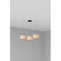 Люстра - Faro 64314-48-3L MAMBO 320 3L Black/Rattan Pendant Lamp