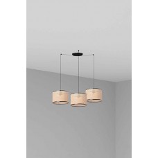 Люстра - Faro 64314-48-3L MAMBO 320 3L Black/Rattan Pendant Lamp