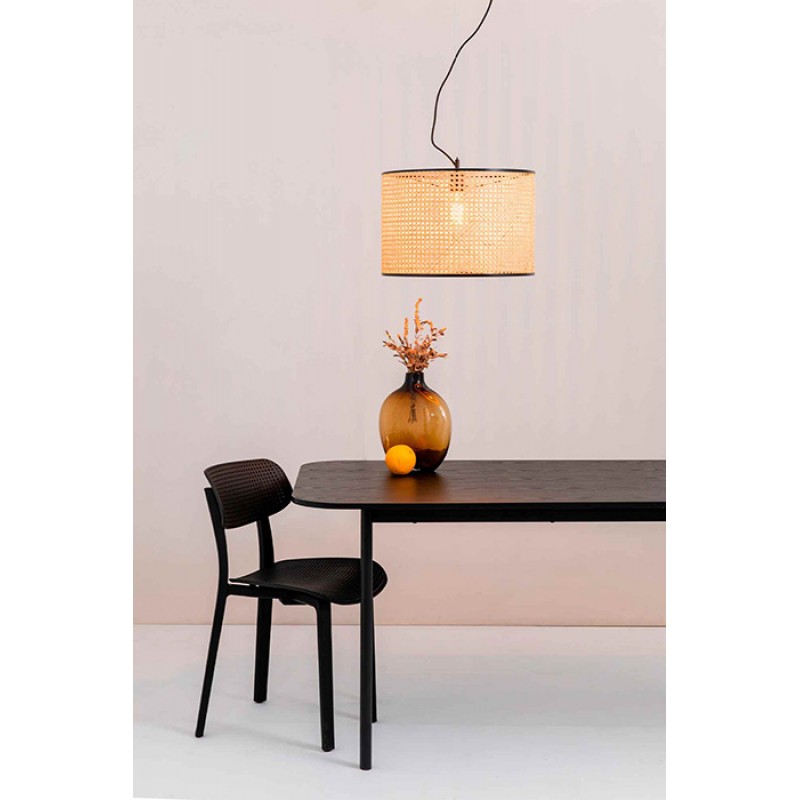 Подвесной светильник Faro 64314-48 MAMBO 320 Black/rattan pendant lamp