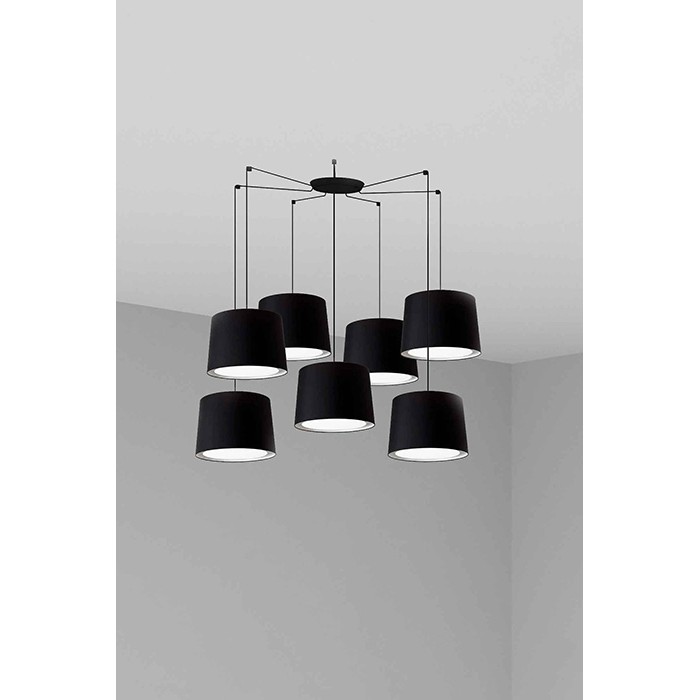 Люстра Faro 64314-56-7L CONGA 7L Black pendant lamp