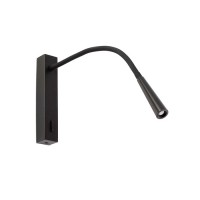 Бра - Faro 64319 FLIN Black wall lamp, 3 Вт, 280 лм, 3000K