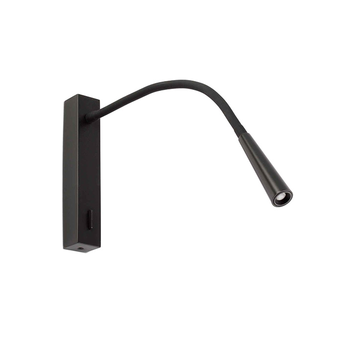 Бра - Faro 64319 FLIN Black wall lamp, 3 Вт, 280 лм, 3000K