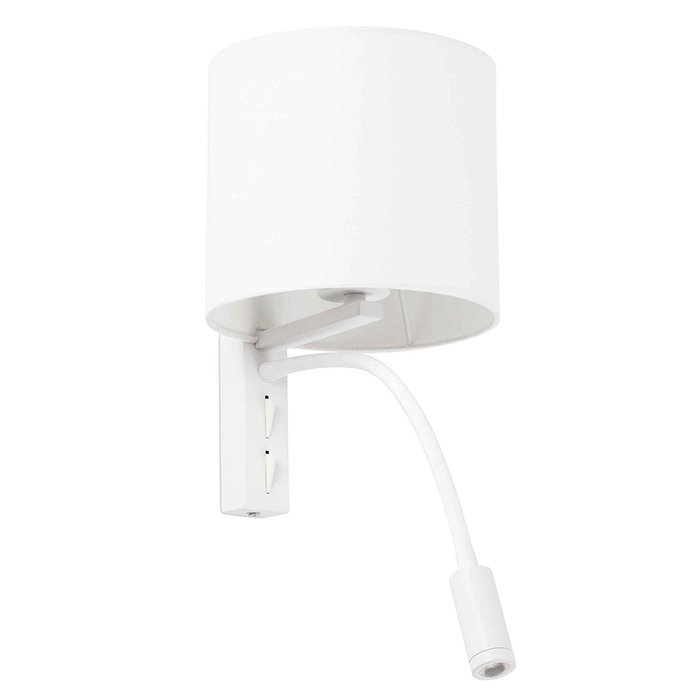 Бра Faro 64322 TIRA White wall lamp with reader