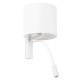 Бра - Faro 64322 TIRA White wall lamp with reader