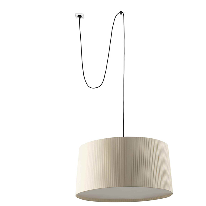 Підвісний світильник Faro 64331-154 Samba 700 Pendant Lamp Con Clavija Black Shade Bei