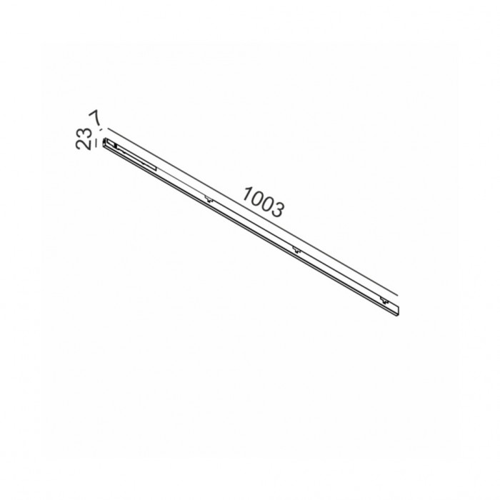 Світильник лінійний LTX MICRO_LINE LINEA 1003, L1003mm, W7mm, H23mm, LED 12W, 3000К, DALI, чорний (14.1003.12.930.DALI.BK)