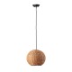 Подвесной светильник Faro 65134-74 HAKA 300 Black/rattan pendant lamp