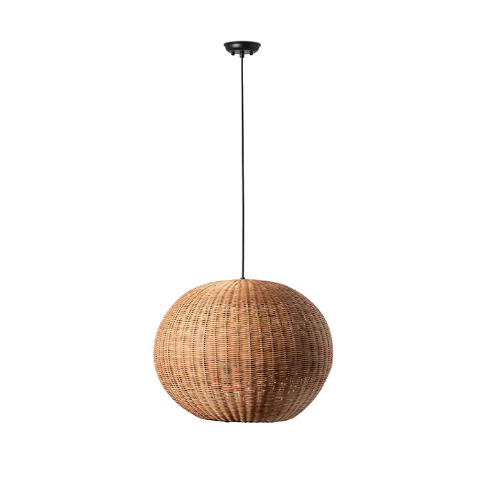 Подвесной светильник Faro 65134-75 HAKA 530 Black/rattan pendant lamp