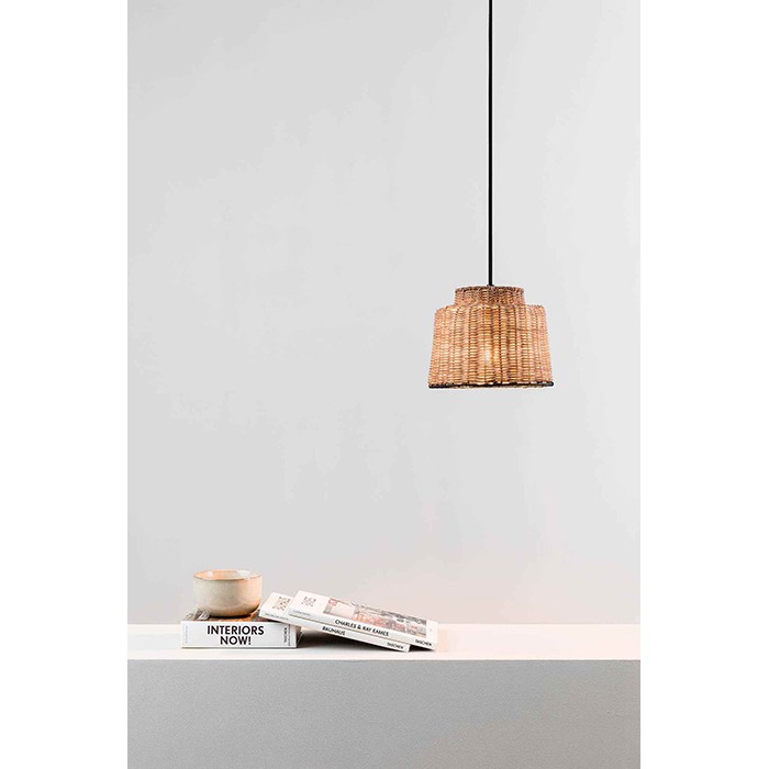 Подвесной светильник Faro 65134-76 SAIPAN Black/rattan pendant lamp