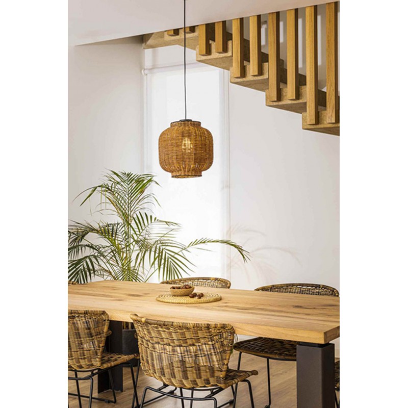 Подвесной светильник Faro 65134-77 TUPAI Black/rattan pendant lamp