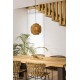 Подвесной светильник Faro 65134-77 TUPAI Black/rattan pendant lamp