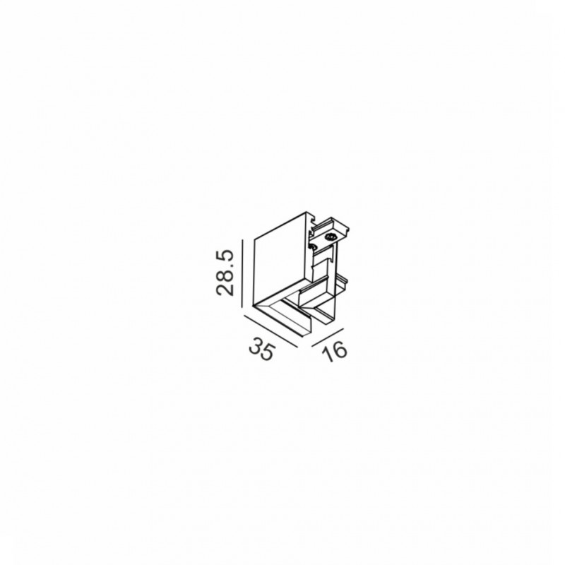 Угловое соединение LTX 14.S90HR.BK Micro_line Corner S Hr