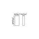 Бра - Faro 66405 COTTON RCT Beige wall lamp vertical 2L