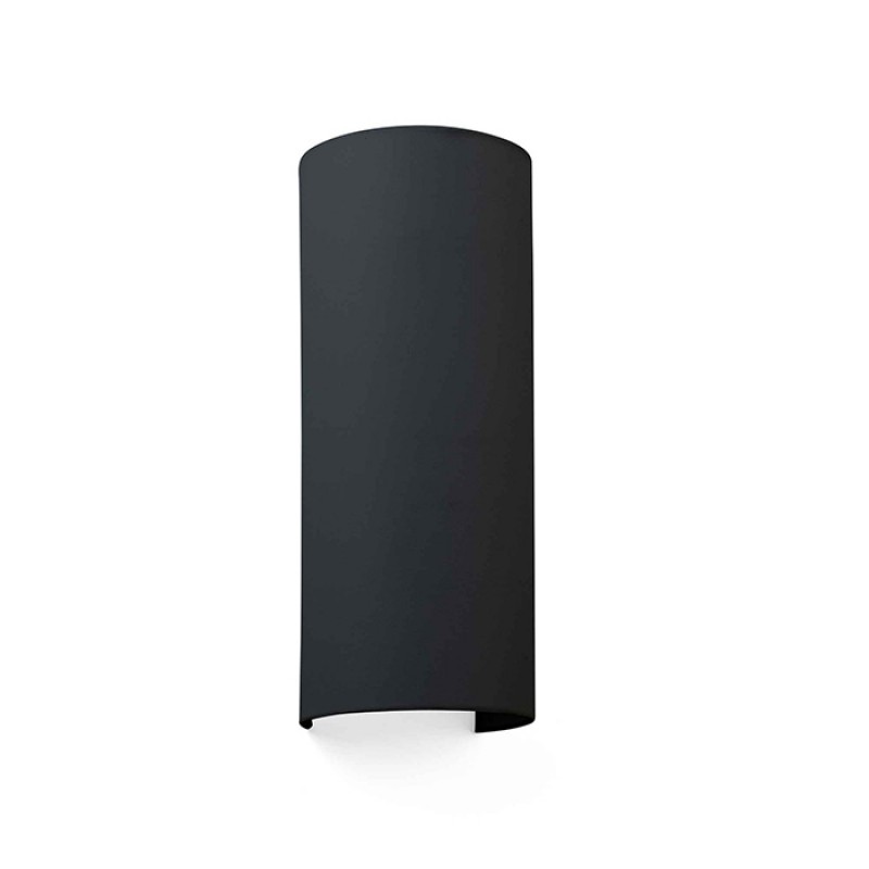 Бра - Faro 66410 COTTON R Round black wall lamp vertical 2L