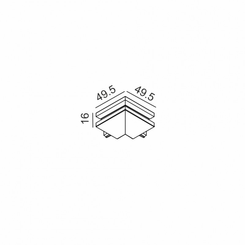 Угловое соединение LTX 14.S90OUT.BK Micro_line Corner S Out