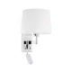 Бра - Faro 68493-01 ARTIS Chrome/white table lamp with reader