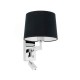Бра - Faro 68493-03 ARTIS Chrome/black table lamp with reader
