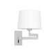 Бра - Faro 68495-01 ARTIS Chrome/white wall lamp with articulated lamp
