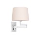 Бра - Faro 68495-02 ARTIS Chrome/beiger wall lamp with articulated lamp