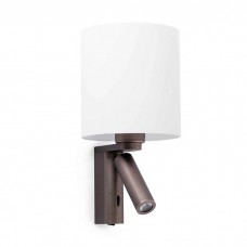 Бра - Faro 68496 ROB SHADE Bronze wall lamp with reader