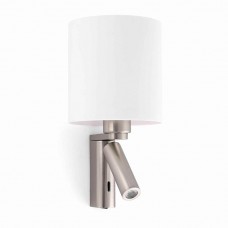 Бра - Faro 68498 ROB SHADE Matt nickel wall lamp with reader