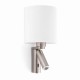 Бра - Faro 68498 ROB SHADE Matt nickel wall lamp with reader